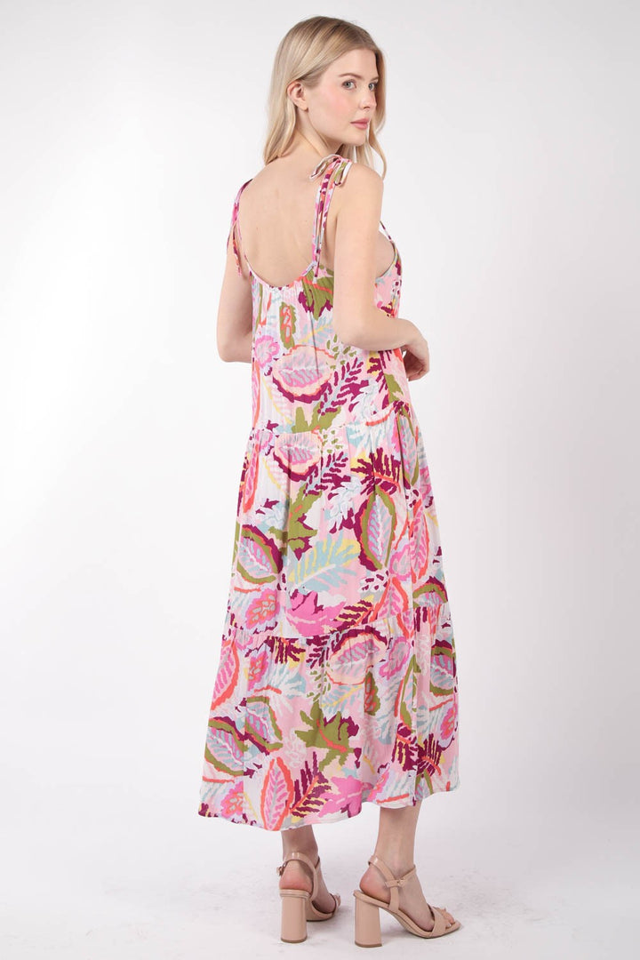 VERY J Tropical Printed Cami Midi Dress | Trendsi