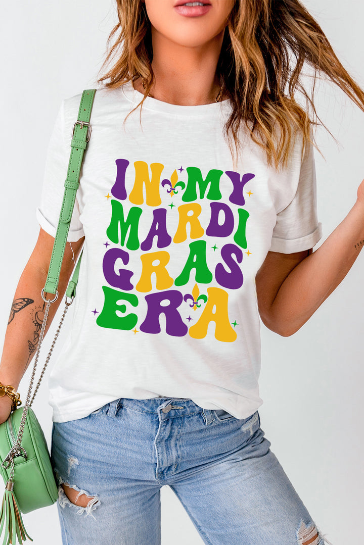 IN MY MARDI GRAS ERA Round Neck T-Shirt | Trendsi