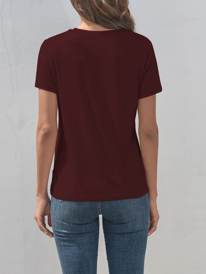 Cross Graphic Round Neck T-Shirt | Trendsi