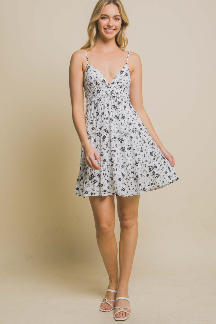 Love Tree Floral Tiered Cami Mini Dress | Trendsi