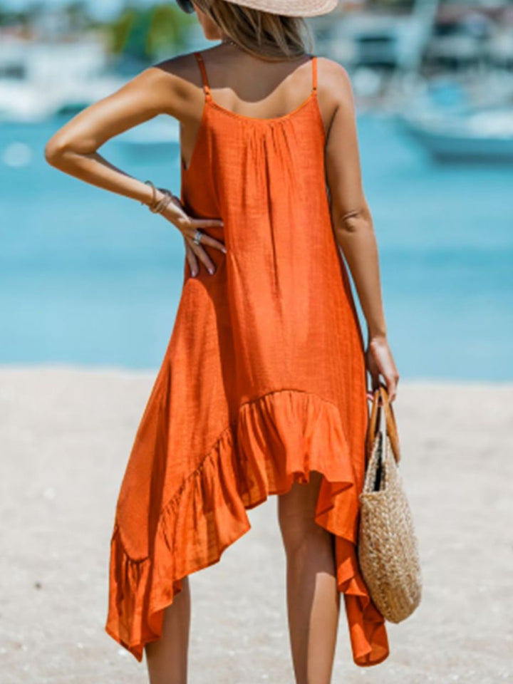 Ruffled Scoop Neck Sleeveless Dress | Trendsi