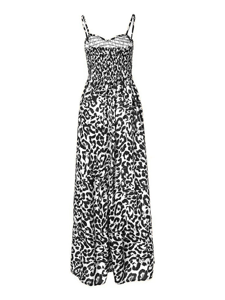 Leopard Sweetheart Neck Cami Dress | Trendsi