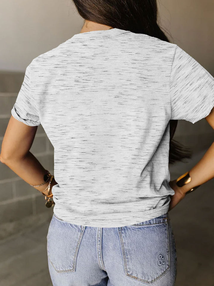 Full Size Lucky Clover Round Neck Short Sleeve T-Shirt | Trendsi