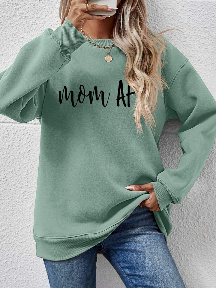 Letter Graphic Dropped Shoulder Sweatshirt | Trendsi