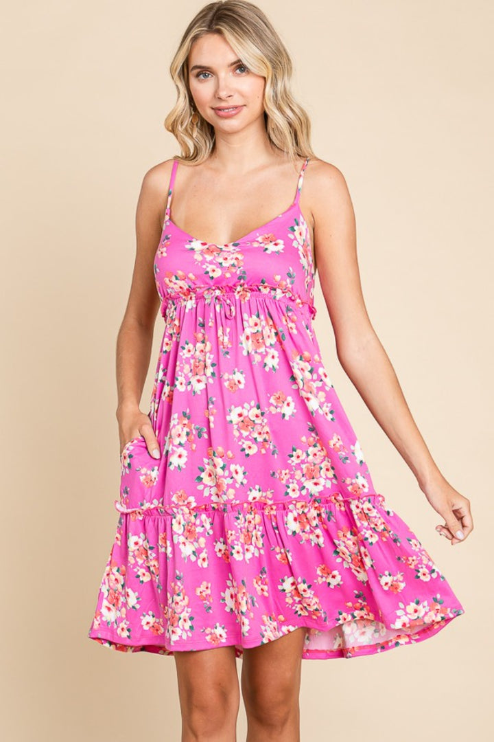 Culture Code Full Size Floral Ruffled Cami Dress | Trendsi