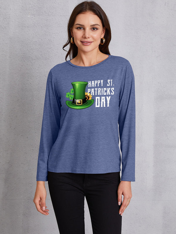 HAPPY ST. PATRICK'S DAY Round Neck T-Shirt | Trendsi