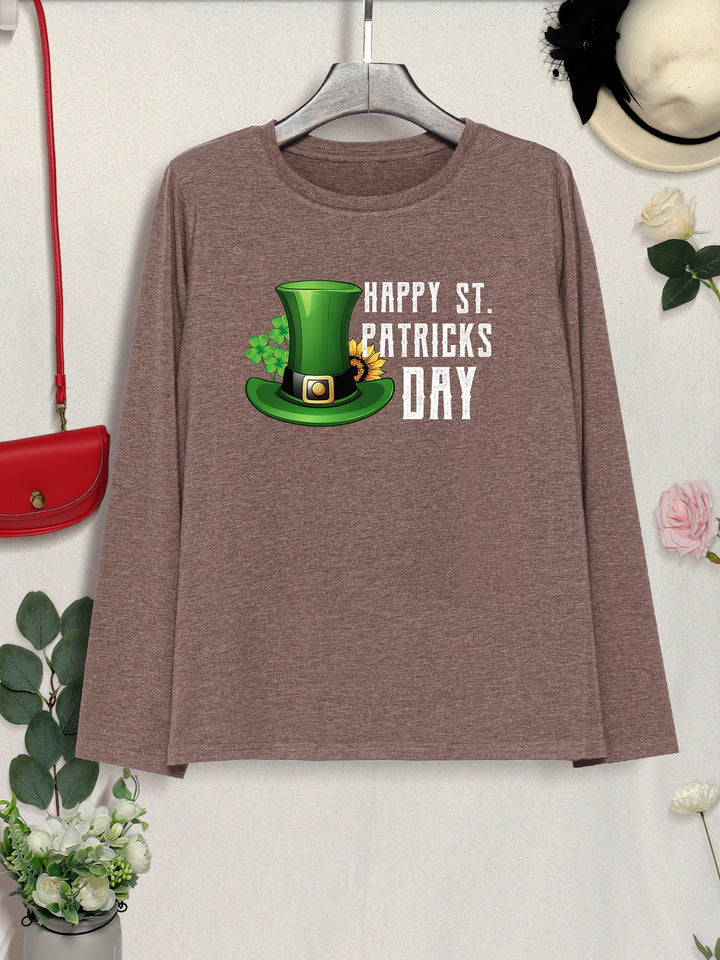 HAPPY ST. PATRICK'S DAY Round Neck T-Shirt | Trendsi