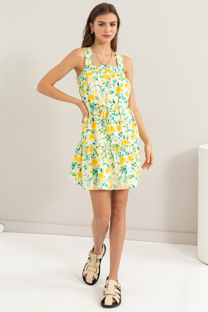 HYFVE Floral Tie Shoulder Mini Dress | Trendsi