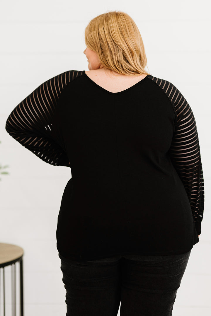 Plus Size Santa Graphic Striped Long Sleeve T-Shirt | Trendsi