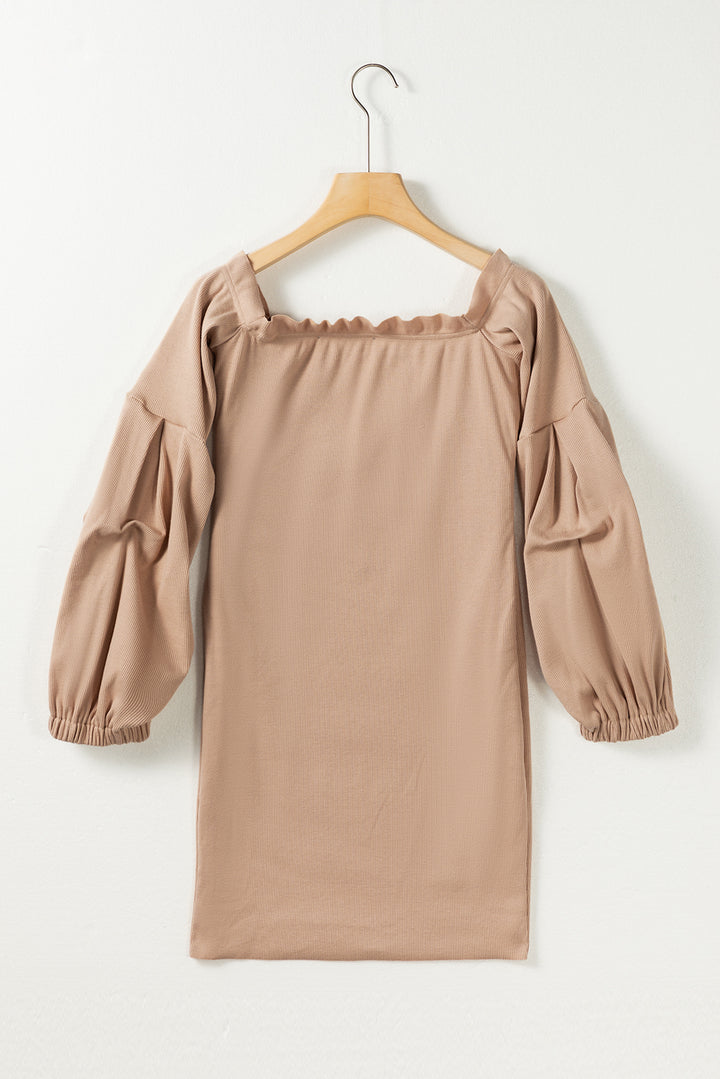 Ruched Off Shoulder Long Sleeve Dress | Trendsi