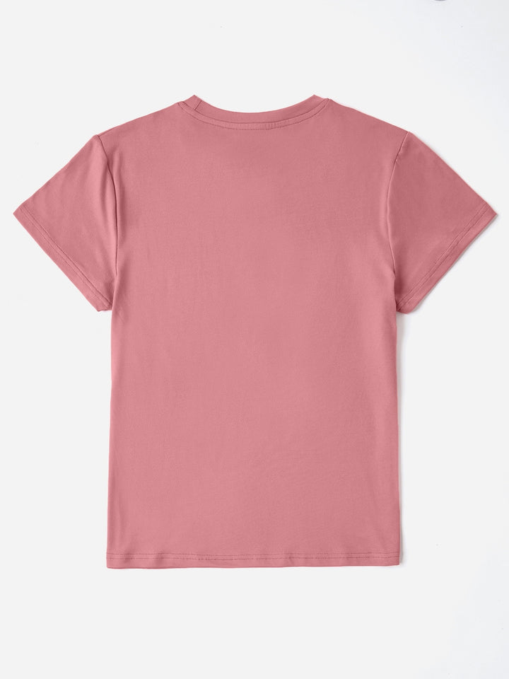 PROUD ALLY Round Neck Short Sleeve T-Shirt | Trendsi