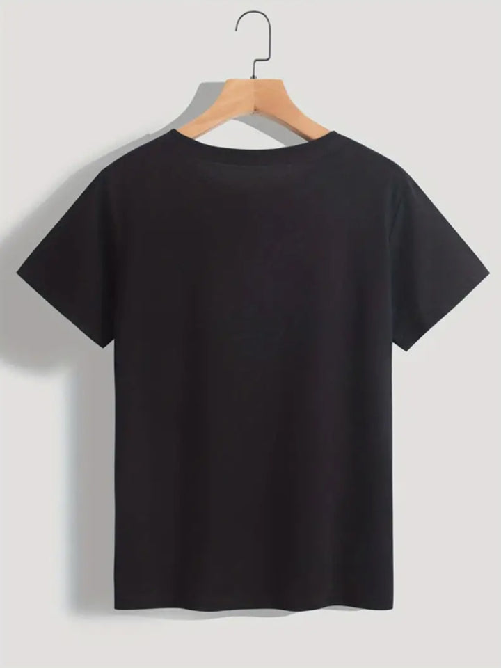 SMILE Round Neck Short Sleeve T-Shirt | Trendsi