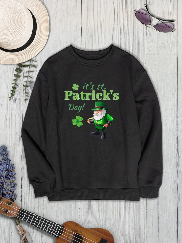 IT'S ST. PATRICK'S DAY Round Neck Sweatshirt | Trendsi