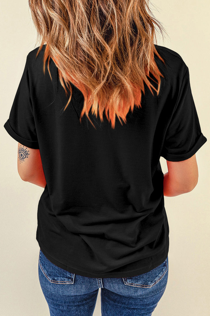 Graphic Round Neck Short Sleeve T-Shirt | Trendsi