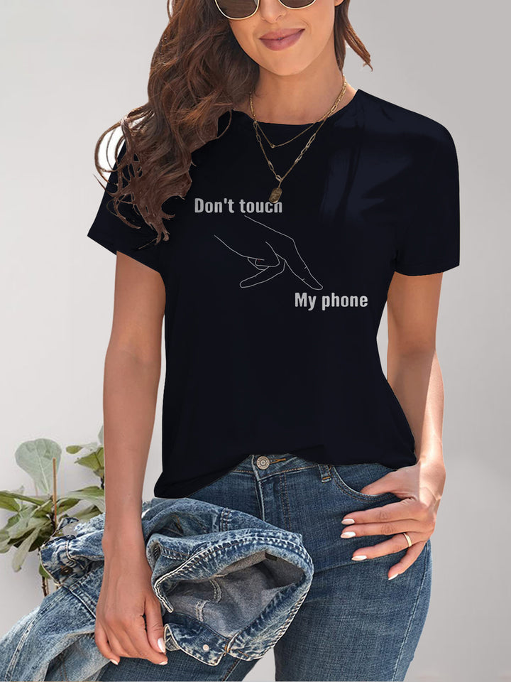 Graphic Round Neck Short Sleeve T-Shirt | Trendsi