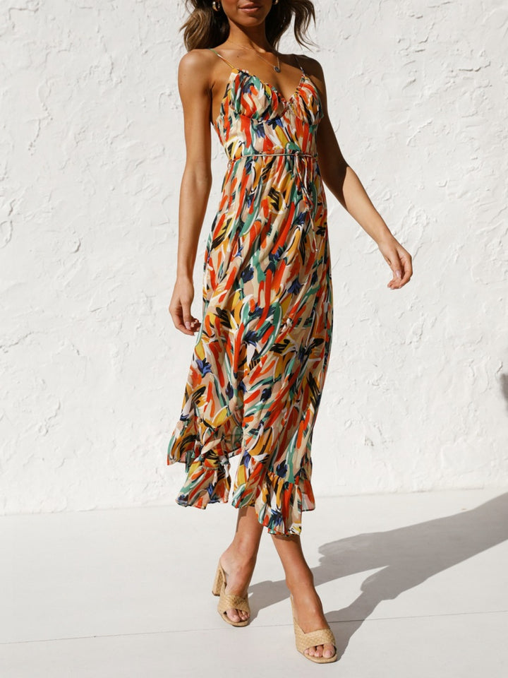 Printed Sleeveless Midi Cami dress | Trendsi