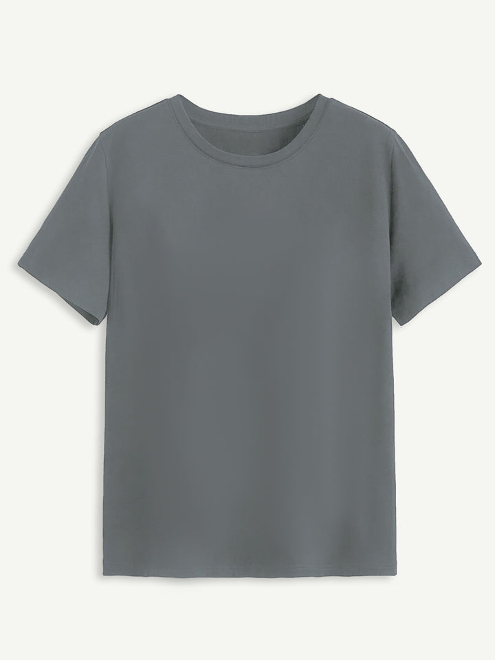 Rose Round Neck Short Sleeve T-Shirt | Trendsi