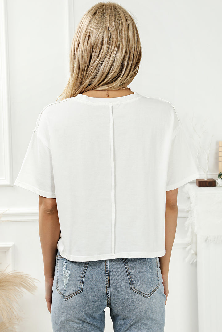 IN DOLLY WE TRUST Round Neck T-Shirt | Trendsi