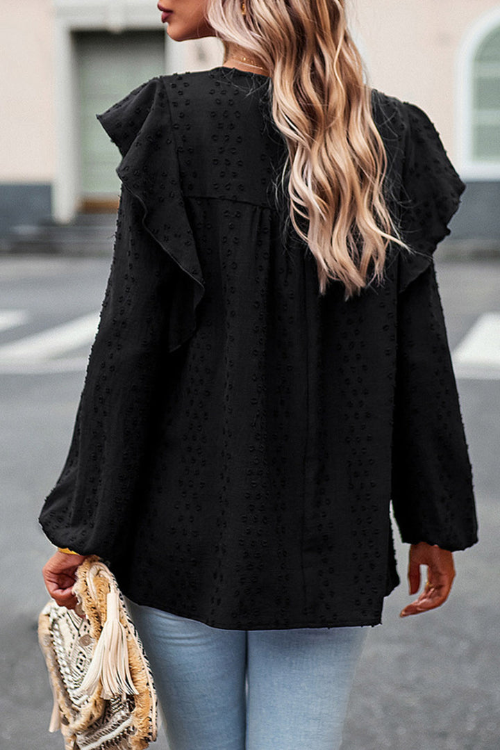 Round Neck Ruffled Blouse | Trendsi