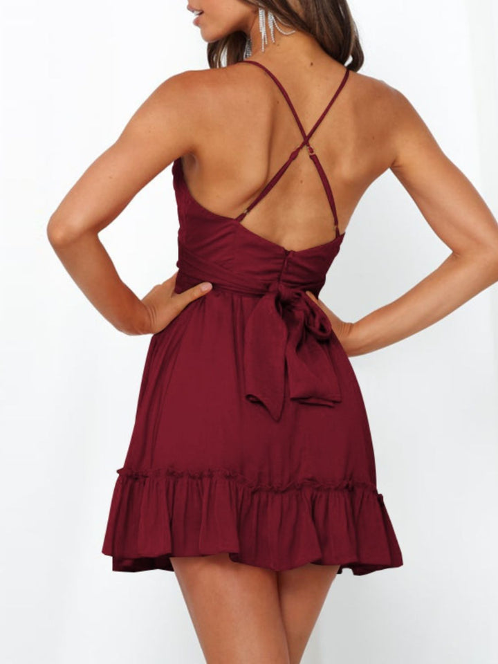 Tied Crisscross Scoop Neck Cami Dress | Trendsi