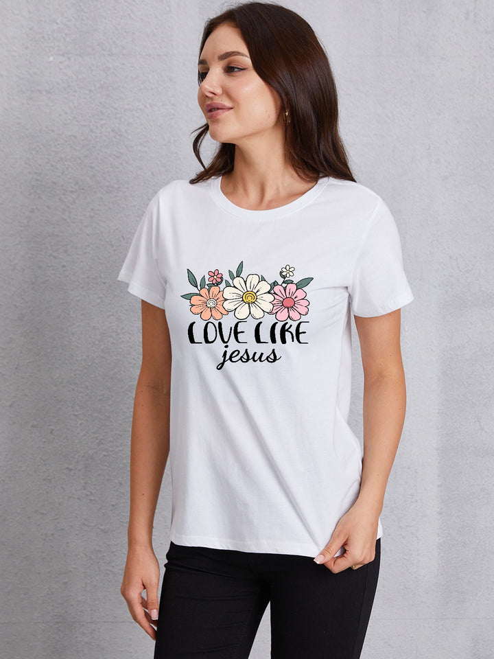 LOVE LIKE JESUS Round Neck T-Shirt | Trendsi
