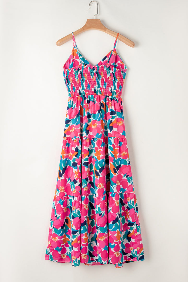 Printed V-Neck Maxi Cami Dress | Trendsi