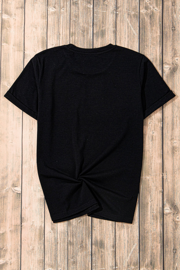 Bow Graphic Round Neck Short Sleeve T-Shirt | Trendsi