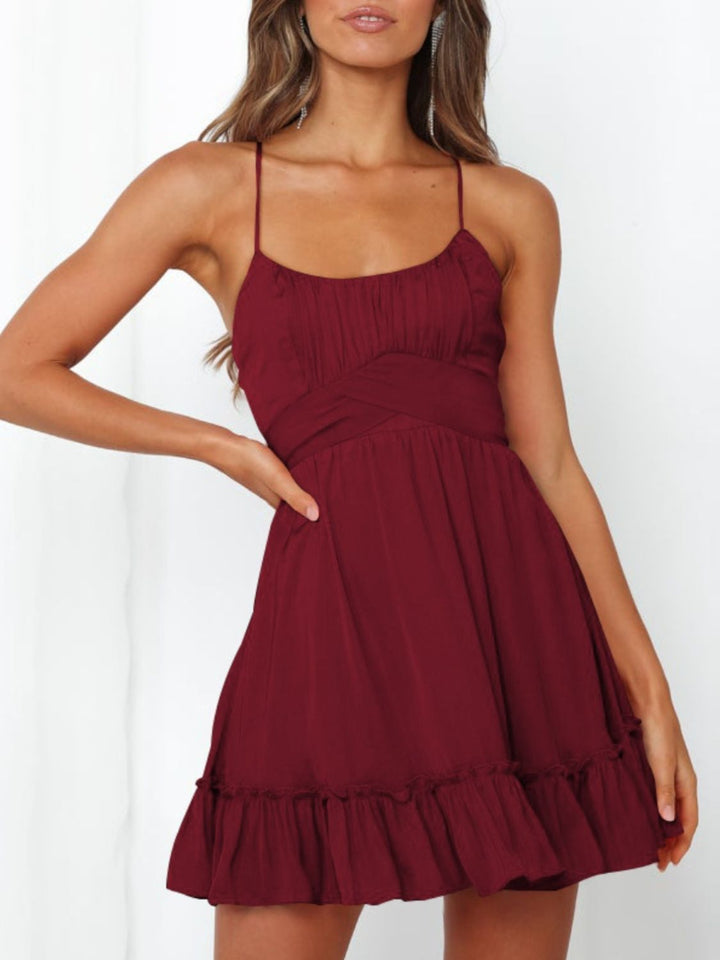 Tied Crisscross Scoop Neck Cami Dress | Trendsi