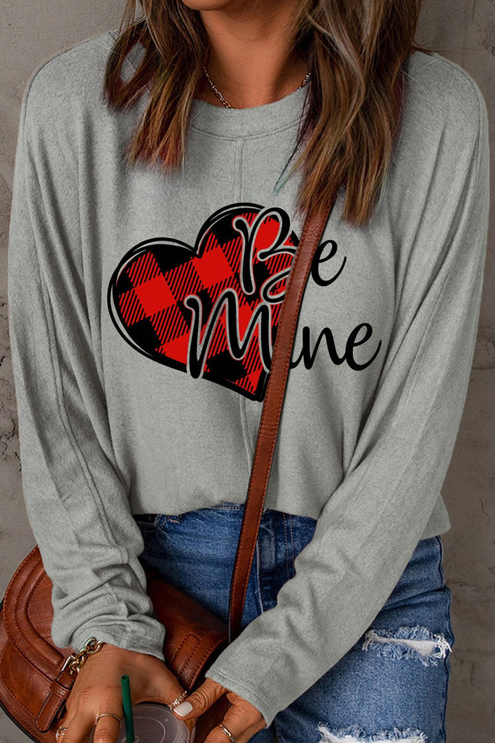 Heart Letter Graphic Round Neck T-Shirt | Trendsi