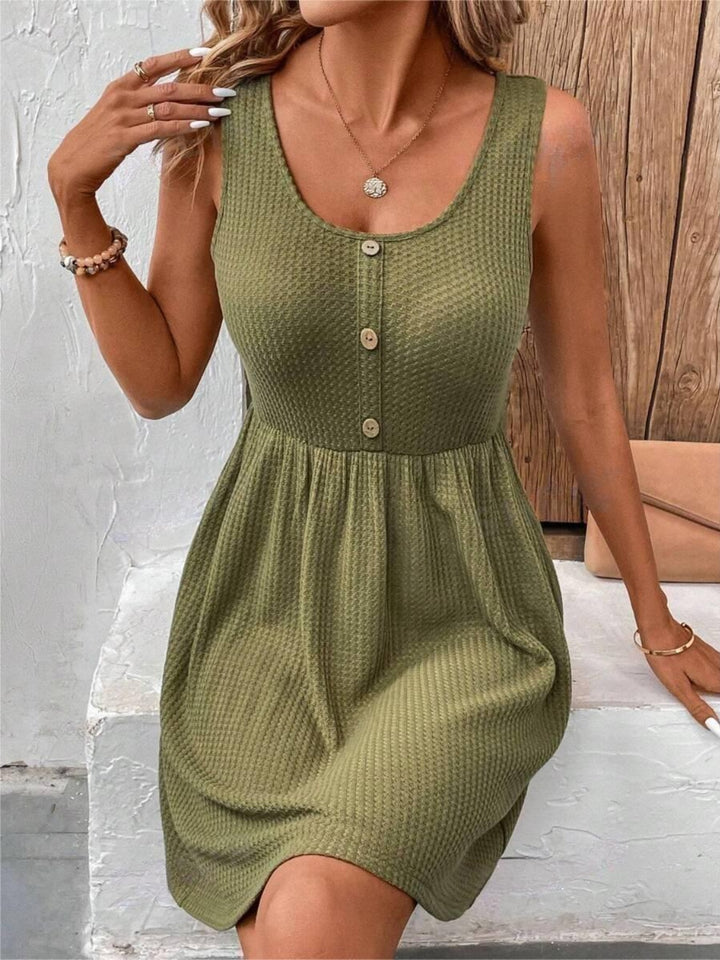 Scoop Neck Wide Strap Mini Tank Dress | Trendsi