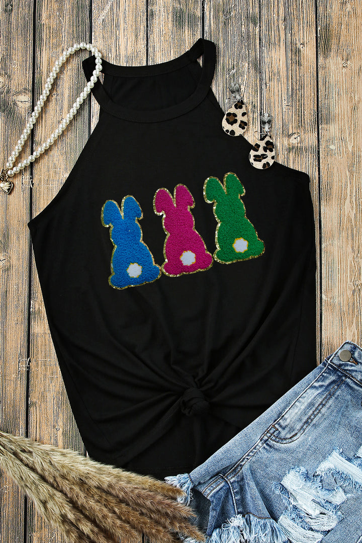 Rabbit Round Neck Tank | Trendsi