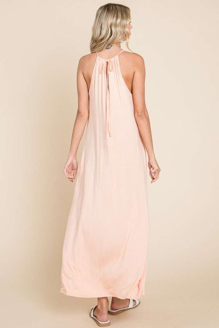 Culture Code Full Size Tie Back Maxi Cami Dress | Trendsi