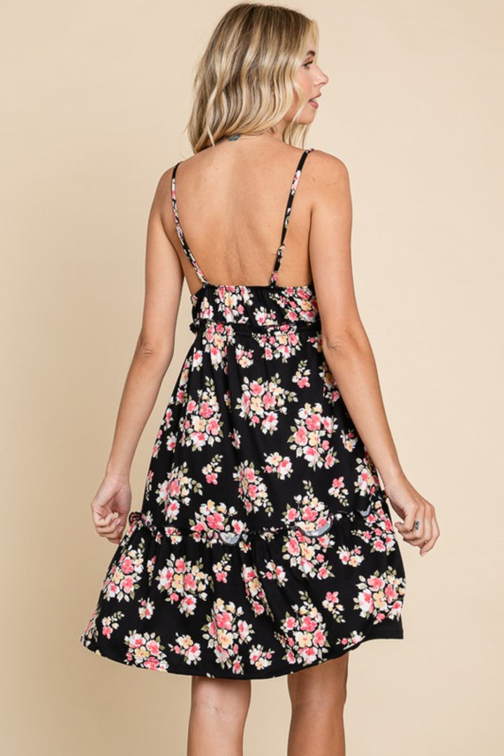 Culture Code Full Size Floral Frill Cami Dress | Trendsi