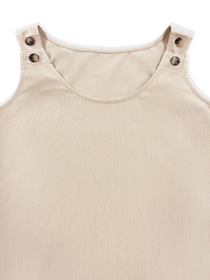 Pocketed Scoop Neck Sleeveless Dress | Trendsi