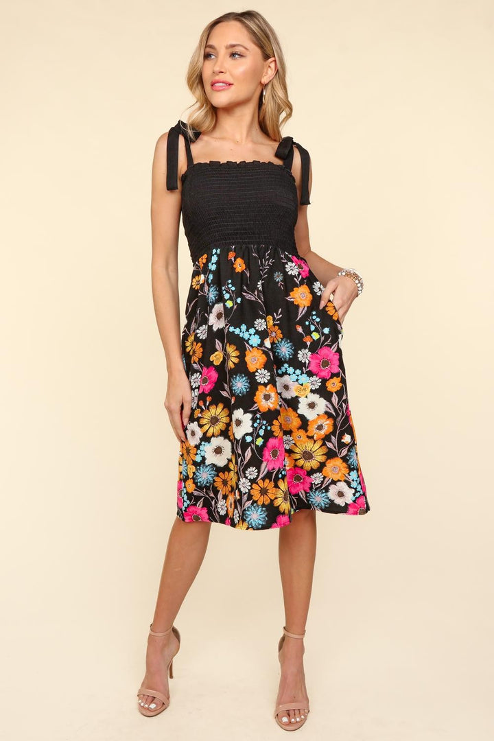 Haptics Smocked Cami Floral Dress | Trendsi