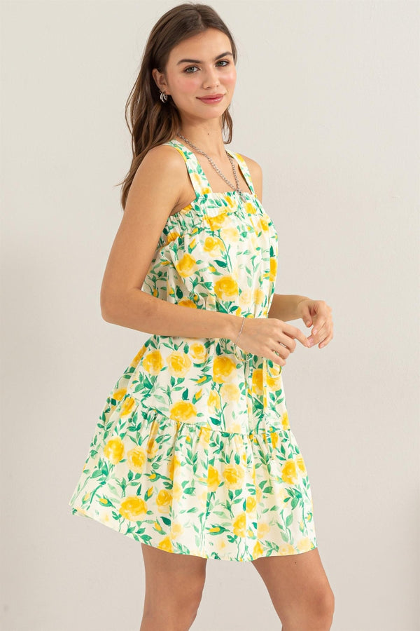 HYFVE Floral Tie Shoulder Mini Dress | Trendsi