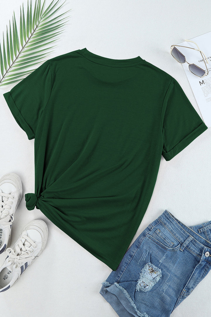 MAMA Round Neck Short Sleeve T-Shirt | Trendsi