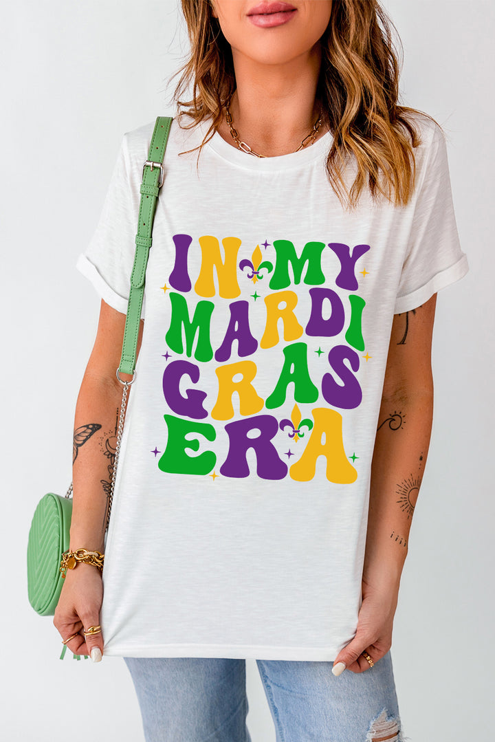 IN MY MARDI GRAS ERA Round Neck T-Shirt | Trendsi