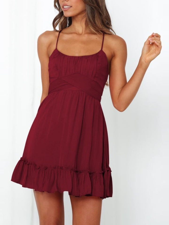 Tied Crisscross Scoop Neck Cami Dress | Trendsi