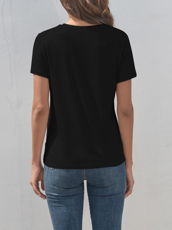 Cat Round Neck Short Sleeve T-Shirt | Trendsi