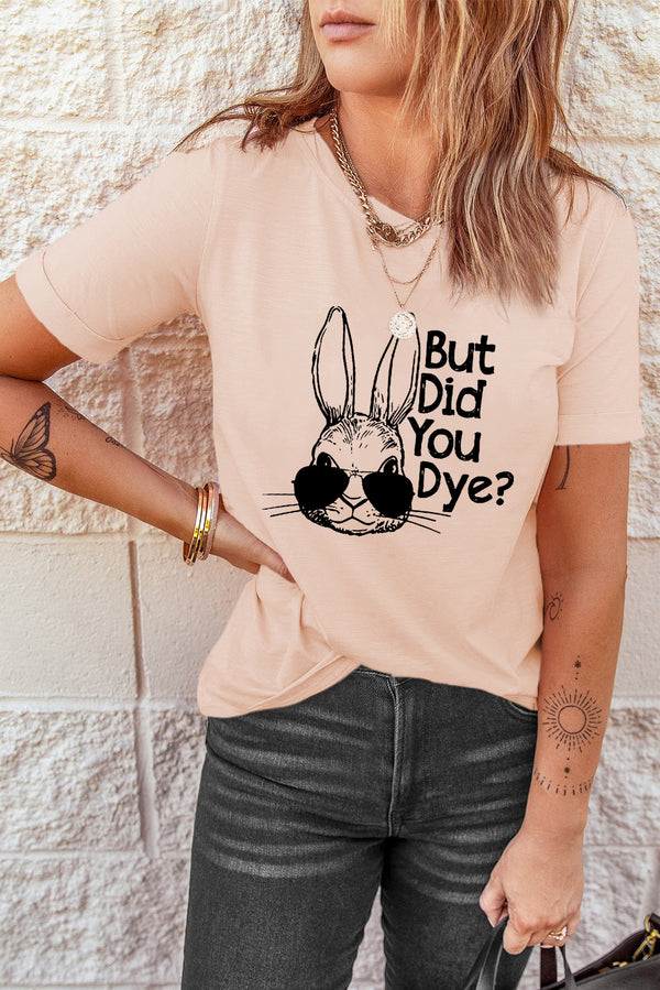 Rabbit Graphic Round Neck T-Shirt | Trendsi