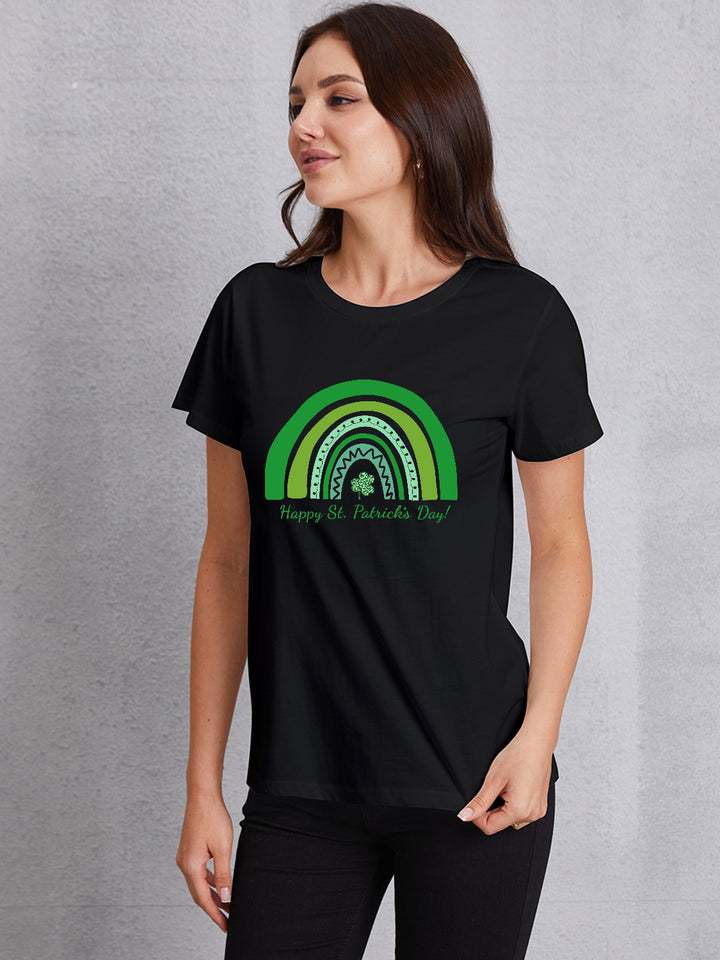 HAPPY ST. PATRICK'S DAY Round Neck T-Shirt | Trendsi