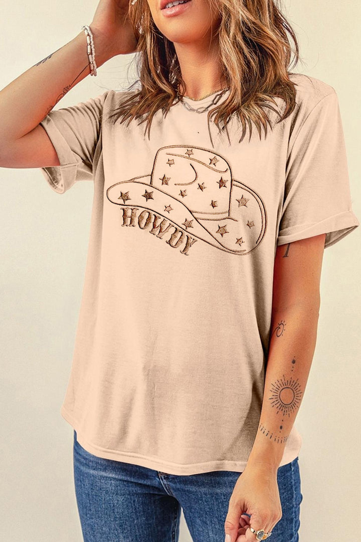 Hat Graphic Round Neck Short Sleeve T-Shirt | Trendsi