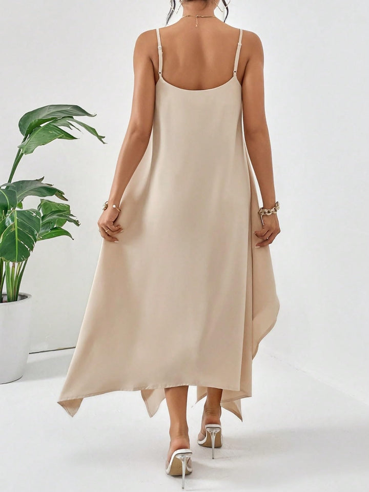 Scoop Neck Midi Cami Dress | Trendsi