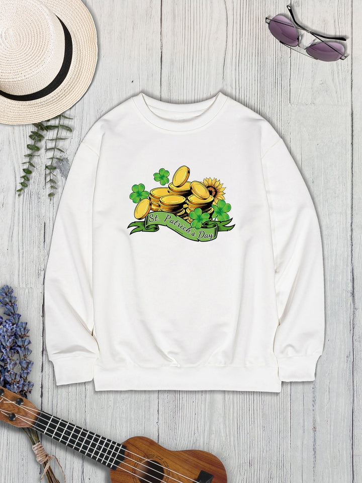 ST. PATRICK'S DAY Graphic Round Neck Sweatshirt | Trendsi