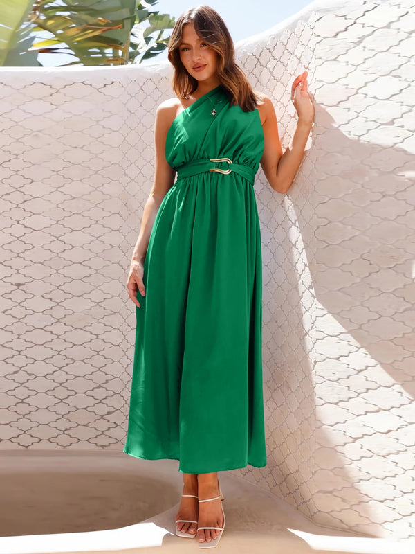 Single Shoulder Midi Dress | Trendsi