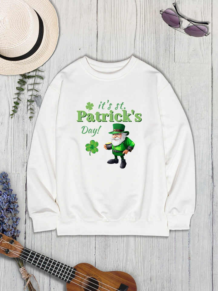 IT'S ST. PATRICK'S DAY Round Neck Sweatshirt | Trendsi