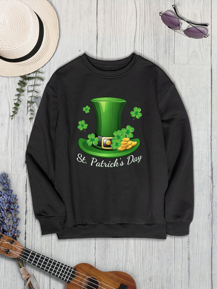 ST. PATRICK'S DAY Round Neck Dropped Shoulder Sweatshirt | Trendsi