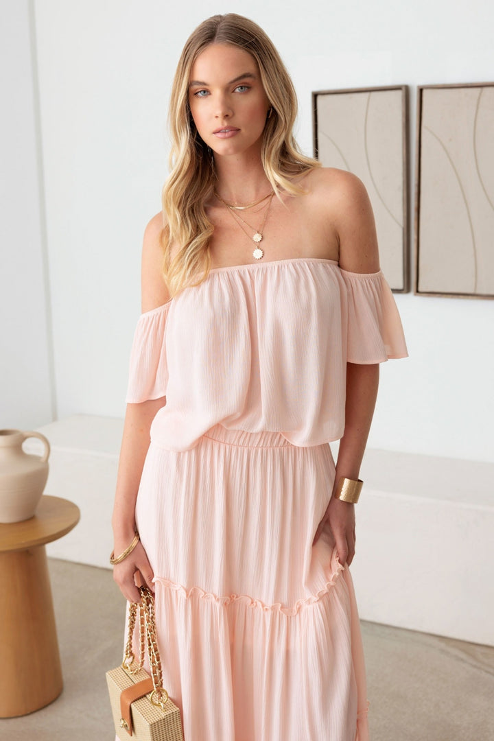 Gilli Frill Off-Shoulder Tiered Dress | Trendsi