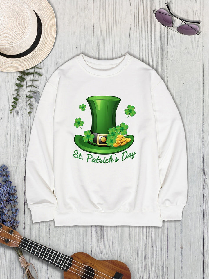 ST. PATRICK'S DAY Round Neck Dropped Shoulder Sweatshirt | Trendsi